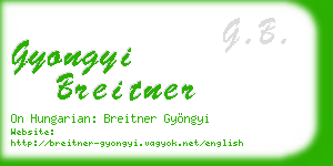 gyongyi breitner business card
